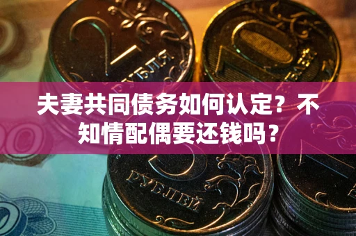 武汉夫妻共同债务如何认定？不知情配偶要还钱吗？