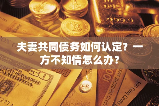 武汉夫妻共同债务如何认定？一方不知情怎么办？