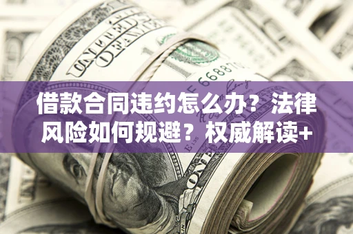 武汉借款合同违约怎么办?法律风险如何规避?权威解读+实用指南 武汉借款合同违约怎么办?法律风险如何规避?权威解读+实用指南