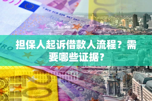 武汉担保人起诉借款人流程？需要哪些证据？