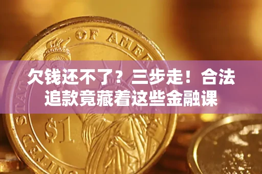 武汉欠钱还不了？三步走！合法追款竟藏着这些金融课