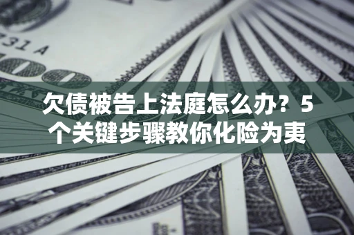 武汉欠债被告上法庭怎么办？5个关键步骤教你化险为夷