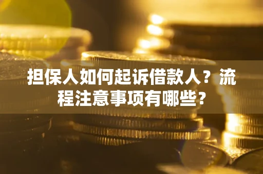 武汉担保人如何起诉借款人？流程注意事项有哪些？